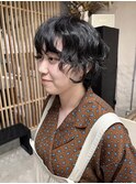 前髪ありショートパーマ