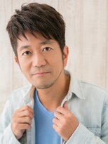 メンズヘア ビーセカンド 草加店(MENS HAIR B-2) 40代50代ダークアッシュビジネスショートフェードスタイルW草加