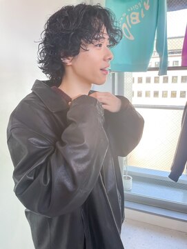 ヒビヲ(HIBIO) ツイストスパイラルパーマツーブロックメンズマッシュメンズヘア