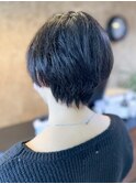 暗髪小顔ハンサムショート☆ラメラメトリートメント