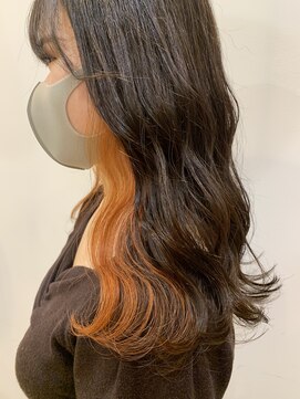 ペイジバイネオリーブ 吉祥寺店(Paige by Neolive) インナーカラー オレンジ