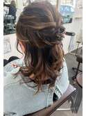 結婚式ヘアセット~ハーフアップ~