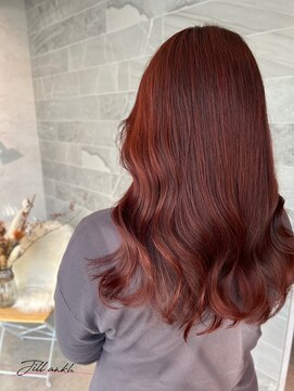 ジル アンク(Jill ankh) 《Jillankh姫路駅前》ピンクレッド　ダブルカラー　暖色系カラー