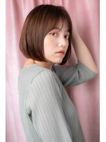 カバーヘア ブリス 大宮西口(COVER HAIR bliss) 艶カラー美髪シルキーベージュ前下がり小顔ぱっつんボブZ大宮