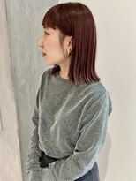 ヨーク(YOKE)&nbsp;【YOKE】大人ボブ外ハネボブ短め前髪ピンクベージュ20代30代