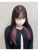 インナーカラー/イヤリング/ピンク/ブラウン/韓国風