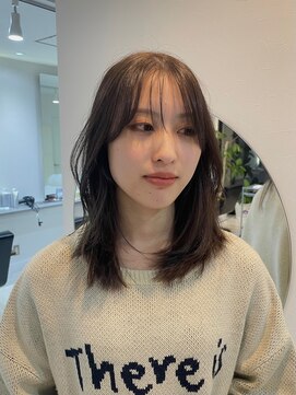 エンリッチヘア(enrich hair) 10代20代ナチュラルレイヤーオリーブカラースタイル