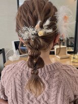 ヘアセット/お呼ばれヘア/結婚式/参列/編み下ろし/編み込み