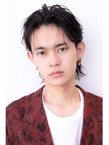 メゾンアルブル 向ヶ丘遊園 登戸(maison ARBLE)&nbsp;メンズセンターパートオールバックフェザーパーマショートウルフ