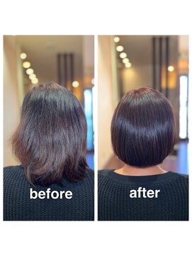 アウラ(aura) カット＋ハーバルカラー＋艶髪トリートメント
