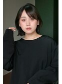 簡単スタイリングギリギリ結べる大人の外ハネくびれボブ/暗髪