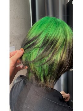 インク 渋谷(INK.) ルーツカラー グリーン×ブラック