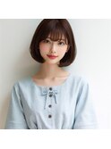 レイヤーボブ/ショートボブ/ハッシュカット/暗めカラー/小顔