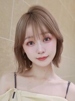 オニキス 原宿(ONYX)&nbsp;h100 くびれボブ、ミルクティーカラー