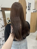 esu西梅田/髪質改善/韓国/ダブルカラー/イルミナカラー/顔周りカット【エス】&nbsp;オリーブベージュ