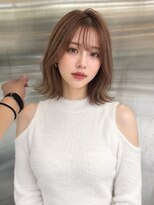 シー バイ ロンド 新宿(Sea by Lond)&nbsp;ワンホンレイヤ ー×ダークブルー[デジタルパーマ/ボブ/韓国]