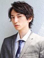 好感度アップ　ビジネスヘア 　ウルフパーマ　ウェットヘア
