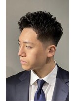 日本橋大人メンズビジネスショート　アイロンパーマ