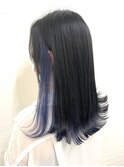 インナーカラー×ネイビー