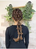 ツインあみおろしアレンジ【ヘアセット/卒業式袴着付け/立川】