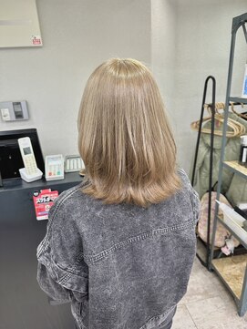 アジールヘア 所沢プロペ通り店(agir hair) 美髪ケアブリーチハイトーンミルクティーカラー練馬所沢