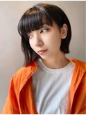 本八幡×ショートボブ×前髪カット×黒髪ボブ