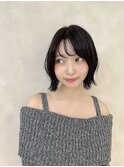 【monaco】シースルー前髪/逆三角さん対策/ふんわりボブ