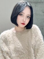ロンドミラー 博多店(Lond Mirror)&nbsp;韓国風切りっぱなし小顔ボブ/黒髪地毛風カラー/博多