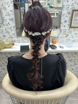 サクララ(Sakura la) ふわふわ編み下ろし♪結婚式お呼ばれヘア/参列ヘア/ヘアアレンジ