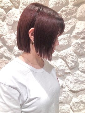 モアナ バイ ヘッドライト 沖縄東崎店(Moana by HEADLIGHT) Moana【東崎】#切りっぱなしボブ#ボブ#艶カラー#ツヤ髪