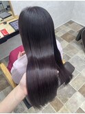 髪質改善×レッドヴァイオレットカラー