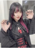 姫カット×ビビッドピンク