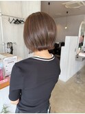 20代30代◎透明感グレージュボブ×外ハネレイヤーチョコレート