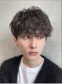 天神大名メンズパーマシャドウパーマシースルーマッシュウルフ
