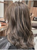 大人レイヤーカット白髪ぼかし脱白髪染め40代50代60代