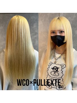 ガルボヘアー 心斎橋店(garbohair) ブロンドダブルカラープルエクステ心斎橋エクステ当日予約OK