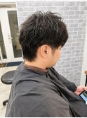 メンズラフパーマショート