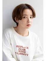 トトノ ヘアアンドケア(TOTONO hair & care)&nbsp;大人かわいい丸みショートボブ×センターパート