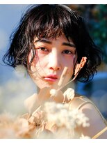 ニコヘアー(niko hair) ボブウエーブ×黒髪▼LINEID@vey3047y