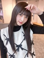 アイティーバイアルバム 松戸店(IT by ALBUM) ぱっつん前髪_斜めバンググレージュカラーシルキーベージュ_9421