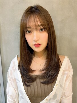 ロンド エスポワール 錦糸町(Lond espoir) 〇韓国前髪ザクザクレイヤーピンクベージュシースルーバング