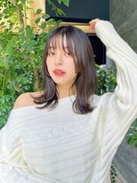 バランス 天王寺店(Balance)&nbsp;艶が決め手暗髪韓国風外ハネセミディシースルーバング