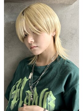 ヴェイン 渋谷(vain) シースルーウルフ ブロンドカラー