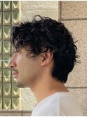 パーマ/メンズパーマ/ビジネスヘア/アップバング/メンズウルフ
