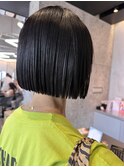 丸くならない#ストレートボブ
