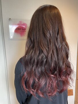 マーブル ヘアー(marble hair) ピンクグラデーション