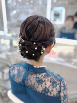 アトリエビューティーアミュ(atelier beauty AmU) 結婚式 二次会 お呼ばれ ルーズアップ+パールアクセサリー