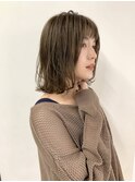 黒髪/クラゲヘアー/オリーブグレー/小顔/ココアベージュa7