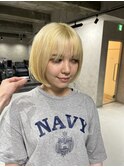 美髪イメチェンモテ髪愛されホワイトブロンドハイブリーチ