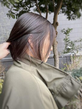 美容室ポール 西葛西店(PAUL) 切りっぱなボブ ダークアッシュ